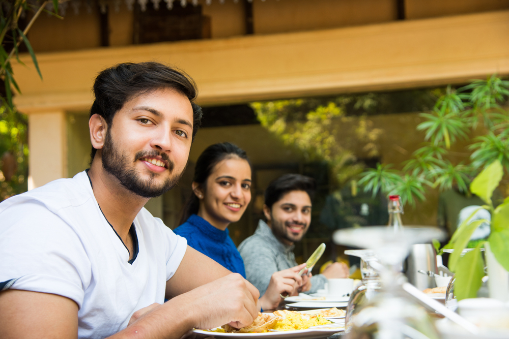 A,Group,Of,Young,Indian,Asian,People,Is,Having,Lunch